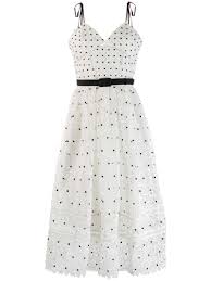 Black And White Self Portrait Dress Self Portrait Polka Dot Midi Dress Black Lace Midi Dress White Midi Dress Lace Midi Dress