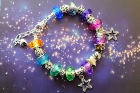 Aurora Borealis Northern Lights European Bracelet Large Hole Bracelet Large Hole Beads Snake Chain B Pretty Bracelets Handmade Jewelry Handmade Beauty Products