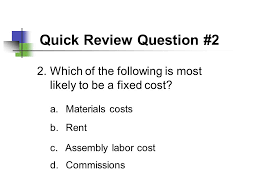 Fixed cost is expense that does not vary with the volume of production, while variable cost. Managerial Accounting By James Jiambalvo Ppt Video Online Download