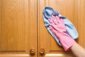 Make Your Own Wood Cabinet Cleaner With A Few Simple Ingredients Including Olive Oil Water And V Cabinet Cleaner Clean Kitchen Cabinets Wood Cabinet Cleaner