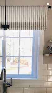 Black And White Roman Shades Kitchen Faux Roman Shade Valance In Navy Blue Black Or Grey White Etsy Kitchen Window Treatments Modern Farmhouse Kitchens Faux Roman Shades