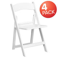 Flash Furniture 4 Pk Hercules Series 1000 Lb Capacity White Resin Folding Chair With Slatted Seat 4 Le L 1 Wh Slat G Folding Chair Flash Furniture Furniture