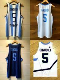 The adidas mireign basketball uniform line is offered in 2 styles and comes fully sublimated. Manu Ginobili 5 Team Argentina Basketball Jerseys Custom Names S 3xl Ebay