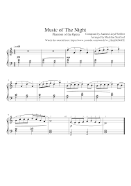 Print and download think of me sheet music from the phantom of the opera. Music Of The Night Easy Piano Tutorial Sheet Music For Piano Solo Musescore Com
