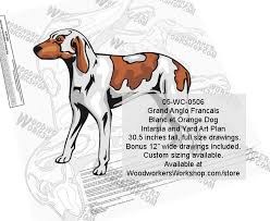 (zoologie) race de grand chien courant, originaire de france, blanc et orange. Grand Anglo Francais Blanc Et Orange Intarsia And Yard Art Pattern Woodworkersworkshop