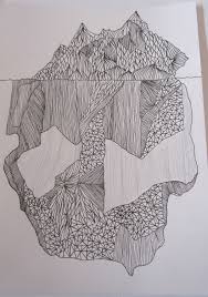 Orginal Iceberg Drawing Underneath The Surface 70 00 Via Etsy Drawings Marker Drawing Art Inspiration