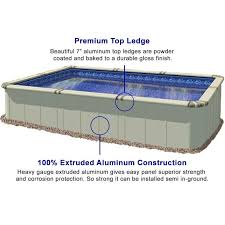 Ez Panel Grand 52 Quot Aluminum Above Ground Swimming Pool Above Ground Fiberglass Pools In Ground Pools Swimming Pools