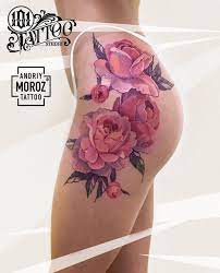 Colored Flowers Tattoo Thigh Tattoos Women Flower Thigh Tattoos Tattoos