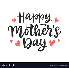 Happy mothers day modern calligraphy background Vector Image