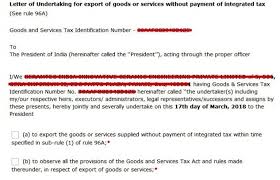 A simple example of such a letter is: Letter Of Undertaking Lut Format Under Gst Wtih Meaning