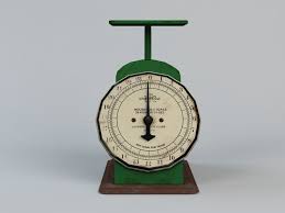 vintage kitchen scale 3d asset cgtrader