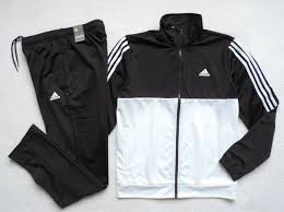 Adidas Black And White Jacket Mens Adidas Men S Athletics Basics 3 Stripes Track Suit 2 Piece Black White Adidas Tracksuitssweats Hype Clothing Mens Outfits Tracksuit