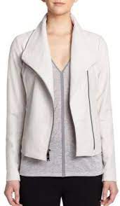 Saks Fifth Avenue Vince Leather Scuba Jacket Asymmetrical Leather Jacket Scuba Jacket Jackets