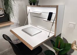 It is made of strong and durable particle board with sturdy metal brackets for support. Wall Mounted Folding Desk Diy Novocom Top