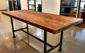 Product title ktaxon black home office computer pc desk table work. Office Custom Work Table True American Grain Reclaimed Wood