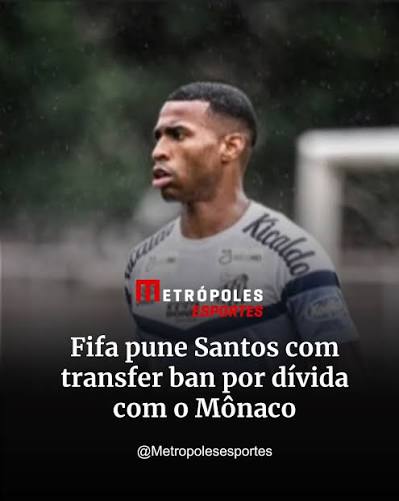 A Fifa imp&ocirc;s, nesta quarta-feira (1/7), um novo transfer ban ao Santos  Futebol Clube. A equipe est&aacute; impedida de registrar novos jogadores pelas  pr&oacute;ximas tr&ecirc;s janelas de transfer&ecirc;ncias devido a uma d&iacute;vida