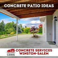 Some of the benefits of choosing a concrete patio are durability, a low level of maintenance, versatility in terms of style, and the ability to pour the. Concrete Services Winston Salem Home Facebook