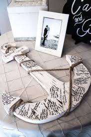 Have Your Guests Sign A Wooden Anchor To Hang On Your Walls And Cherish Forever C Beach Wedding Shower Beach Theme Wedding Invitations Wedding Guest Signing