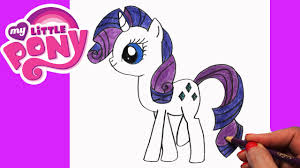 Two of the circles overlap each other. How To Draw My Little Pony Rarity Character Step By Step Easy Toy Caboodle Youtube