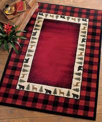 Black And White Buffalo Check Rug 8x10 Rustic Buffalo Check Rug Wildlife Rustic Rug Collection Black Forest Decor Plaid Decor Cabin Decor