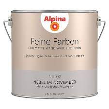 Alpina Wandfarbe Feine Farben 2 5 L Nebel Im November No 02 Melancholisches Mittelgrau Matt Alpina Wandfarbe Feine Farben Wandfarbe