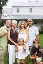 Portrait Of Family Outdoors Stock Photos Family Posing Photos With Grandparents Grandparents Photo