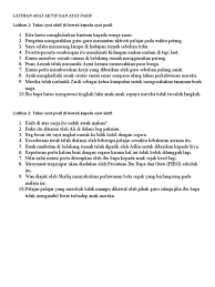 Latihan tukar ayat aktif kepada ayat pasif. Latihan Ayat Aktif Dan Ayat Pasif