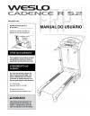 Operation & user's manual, presented here, contains 20 pages and can be viewed online or downloaded to your device in pdf format without registration or providing of any. Weslo Cadence R 5 2 Wltl297123 Fitness And Exercise Equipment Repair Parts