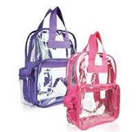 DALIX Clear Backpack for School Transparent Bags Bulk in Purple and Hot  Pink (2-Pack)