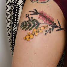 Brody On Instagram Wattle And Bottlebrush For This Angel Thanks For Such A Fun Piece And Your Trust In Such A Spicy Spot Tattoos Brush Tattoo Wrist Tattoos