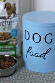 Diy Dog Food Storage Canister Elle Olive Co Dog Food Storage Canisters Dog Food Recipes Diy Dog Food