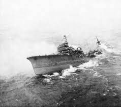 photo japanese cruiser kashii sinking by the stern after being attacked by united states carrier aircraft off the coast of french indochina vietnam north of imperial japanese navy naval history world