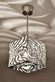 Many hours of work were dedicated to hand craft this beautiful light. Modern Lamp Unusual Design Ceiling Light Waves Qube Modern Lamp Ceiling Lights Unusual Lighting