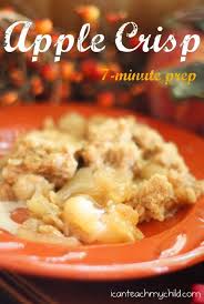 I've always peeled and cut fresh apples whenever i've made an apple pie in the past, but i was recently given a ton of delicious apples from a neighbor's tree, and i knew it was the perfect time to try making homemade canned (or frozen) apple pie filling to save this incredible fall bounty. Easy Apple Crisp 7 Minute Prep Time I Can Teach My Child Filling Recipes Easy Apple Crisp Recipe Apple Crisp Easy