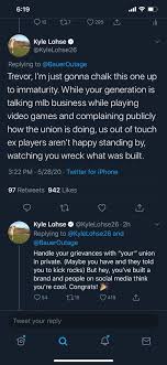 Trevor andrew bauer (born january 17, 1991) is an american professional baseball pitcher for the los angeles dodgers of major league baseball (mlb). Trevor Bauer ãƒˆãƒ¬ãƒãƒ¼ ãƒã‚¦ã‚¢ãƒ¼ Auf Twitter Ok Kylelohse26 2 Things You Disrespected Me First By Judging Me And Making Accusations Second It S Extremely Sexist To Assume That Agentrachelluba And I Are Dating Would