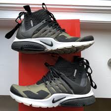 Nike Air Presto Mid Acronym Med Olive Black Dust Sz S 9 10 844672 200 Nike Air Presto Nike Air Presto