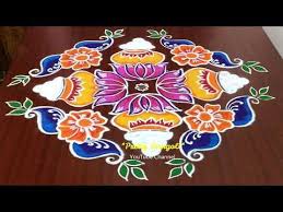 Pongal Pot Rangoli With Dots 2019 Sankranthi Muggulu With Borders Bhogi Kundalu 562 Youtube