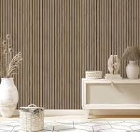 GAULAN 682814 - Carta da Parati con doghe di Legno Naturale Che imitano Un  Pannello Decorativo a graticcio per pareti Soggiorno Camera da Letto ...
