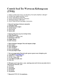 Contoh Soal Kebangsaan Nasi
