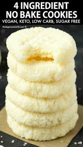 Coconut No Bake Cookies Keto And Vegan Recipe Coconut Cookies Recipes Coconut Recipes Vegan Cookies