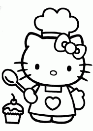 Hello Kitty Princess Coloring Pages Coloring Hello Kitty Cook Drawing Picture He Hello Kitty Drawing Hello Kitty Colouring Pages Hello Kitty Printables