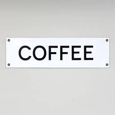 Porcelain Enamel Coffee Sign By Barn Light Electric Coffee Signs Cafe Sign Coffee Gifts