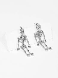 Limited supply and ends on 31st october. Halloween Skeleton Shaped Drop Earrings 1pair Romwe Usa