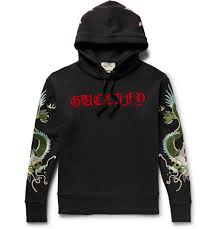 Gucci Embroidered Appliqued Loopback Cotton Jersey Hoodie Men Black The Fashionisto There are 343 gucci logo hoodie for sale on etsy, and they cost. gucci embroidered appliqued loopback cotton jersey hoodie men black