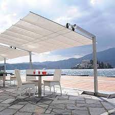 Flexy 8ft Deepseries Commercial Freestanding Retractable Awning Tilting Canopy Flexy8 Patio Pergola Designs Patio Umbrellas