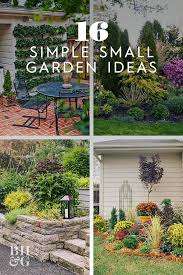 A clever and simple idea for planting a small garden is to play with the heights to add a feeling of space and depth. 16 Simple Solutions For Small Space Landscapes Small Yard Landscaping Small Garden Plans Small Backyard Landscaping