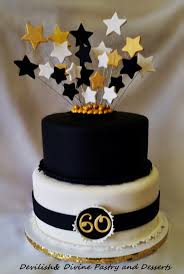 Black White And Gold 60th Birthday Cake Bolo De Bigode Bolos De Aniversario Para Homens Bolos De Aniversario