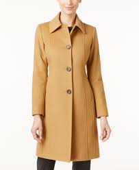 New junge cashmere wool blend camel colour knee length coat fur collar cost £275. Anne Klein Wool Cashmere Blend Walker Coat Only At Macy S Coat Petite Coat Coats For Women