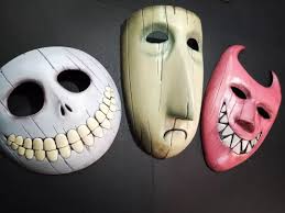 Shock, Lock and Barrel Masks From the Nightmare Before Christmas