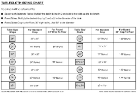 Rectangle Tablecloth Size Chart Www Bedowntowndaytona Com